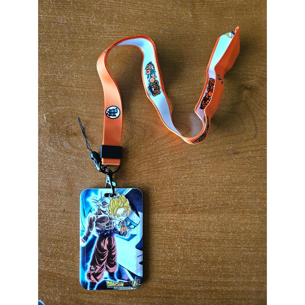 Lanyard Dragon Ball Super Goku Ultra Instinct + Badge Holder + Charm